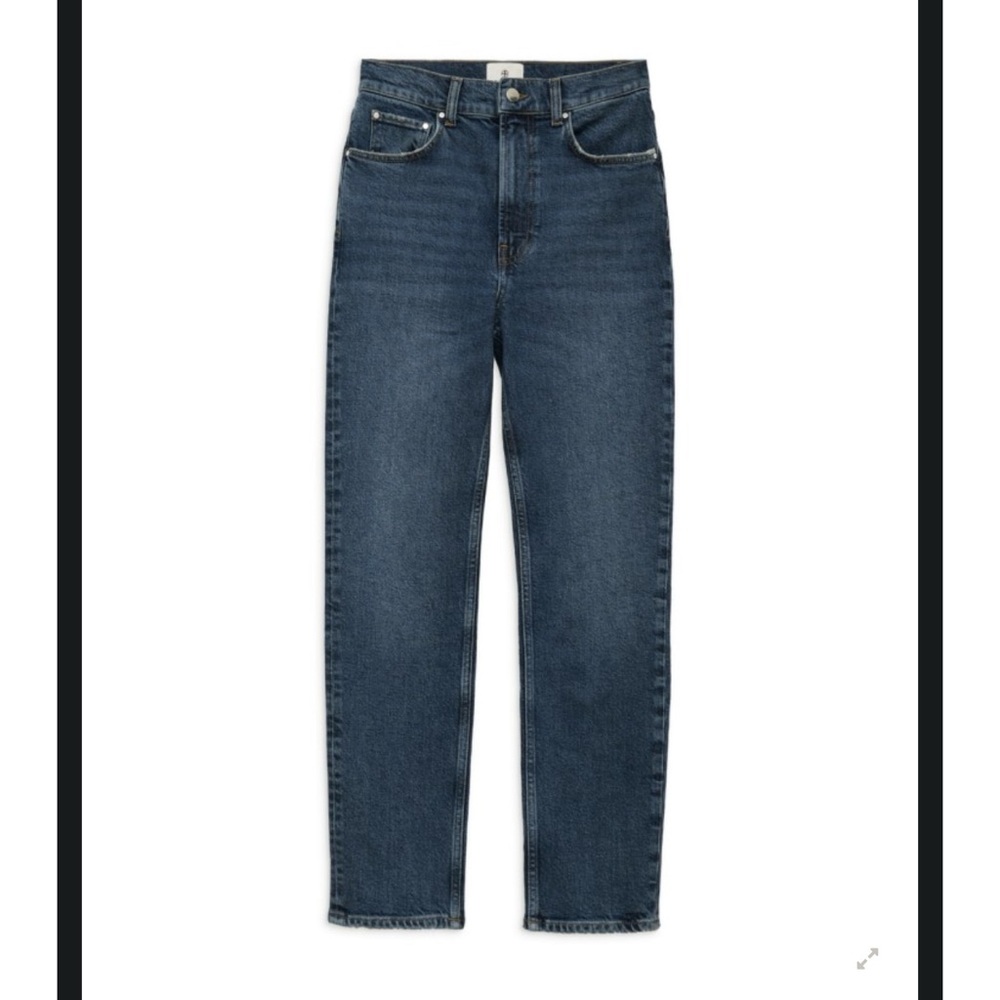 Anine Bing Samara Denim Jean in Mid Indigo color (26)